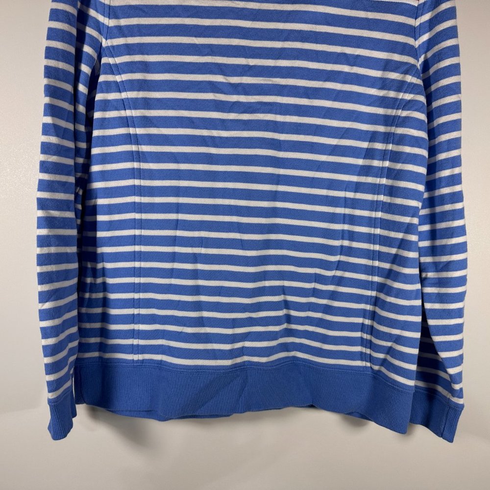 Vineyard Vines Blue White Pink 1/4 Zip Pull Over Women Size M - Picture 7 of 7